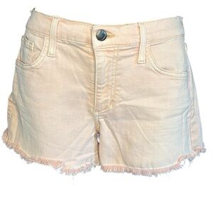 Joe’s jeans woman’s cut off denim shorts light peach color size 26 pre-loved